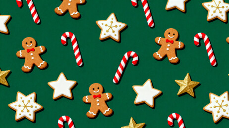 圣诞饼干与糖果装饰图案