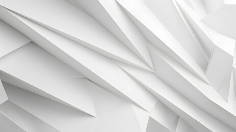 白色几何棱角 3D 抽象科技背景插画