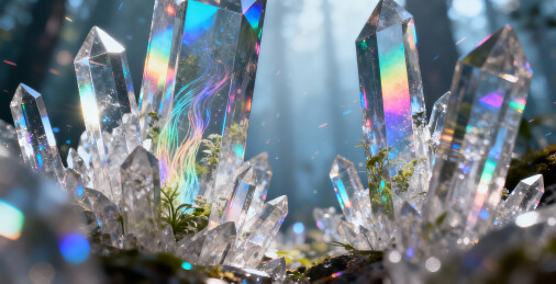 晶簇闪耀彩虹光晕