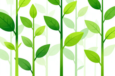 绿色植物叶片排列图案