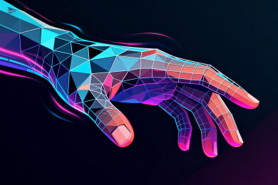 炫彩几何手部艺术设计