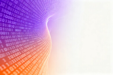 二进制代码流动的科技视觉效果