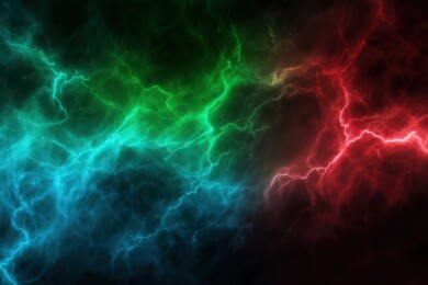 红蓝绿闪电抽象画面