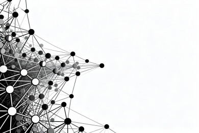 黑白网络节点连接图案