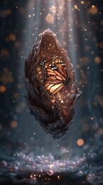 蝴蝶破茧而出的瞬间