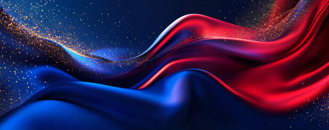 抽象红蓝色织布丝绸商务背景