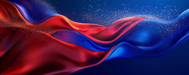 抽象红蓝色织布丝绸商务背景