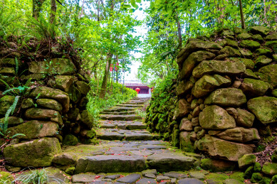 中国广西南宁昆仑关旅游风景区古驿道