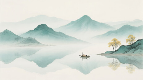 中式国风山水画