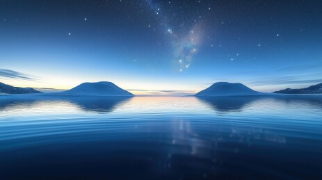 极地静谧星空夜色