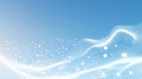 蓝色梦幻波浪粒子背景