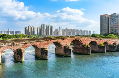 中国四川成都二江寺古桥