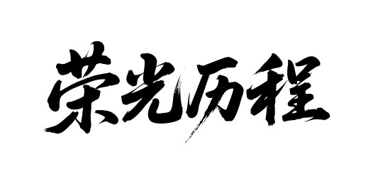 荣光历程矢量书法手写毛笔字