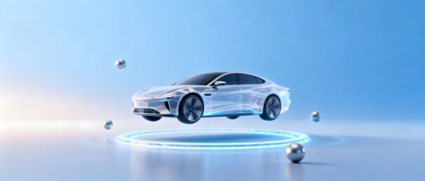 未来感悬浮汽车科技展示