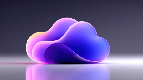 炫彩渐变云形3D立体模型