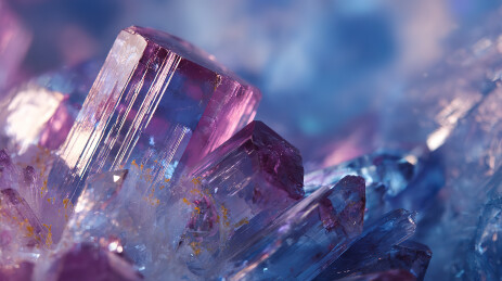 紫水晶簇特写