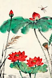 水墨荷花