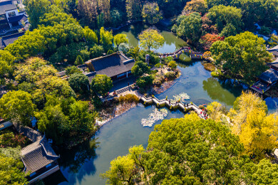 中国江苏苏州太仓南园秋季风光