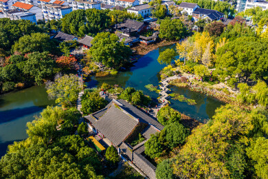 中国江苏苏州太仓南园秋季风光