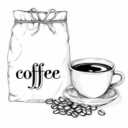 复古咖啡豆袋研磨器具组合