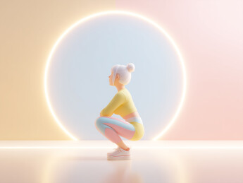 深蹲3d人物