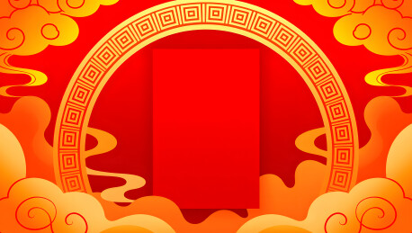 春节庙会游园热闹场景