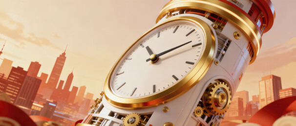 钟表跨年创意元素