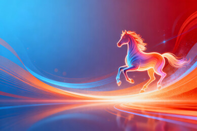 科技感奔马 未来科技背景