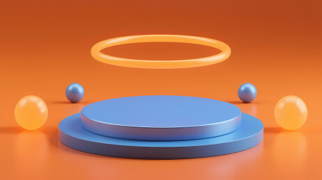 蓝色平台与橙蓝小球的组合