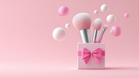 粉色礼盒装化妆刷