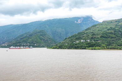 中国重庆巫山县长江巫峡山水风景