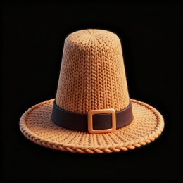 编织礼帽特写展示