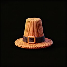 复古编织礼帽特写