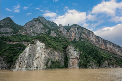 中国重庆巫山县长江巫峡山水风光