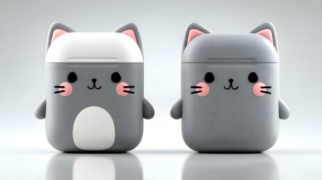 可爱猫咪耳机壳摆设