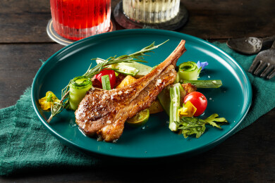 西餐烤法式羊排