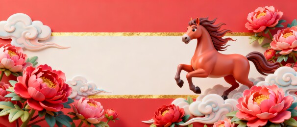 浮雕骏马奔腾插画