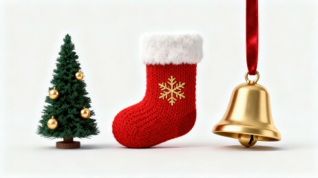 圣诞节袜子元素