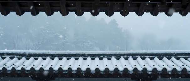 雪落的屋檐