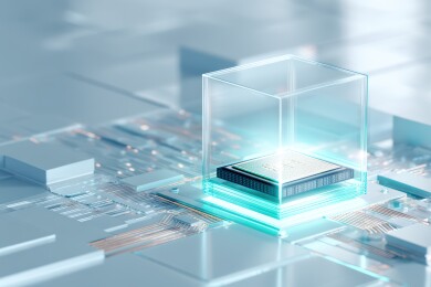 高精度芯片封装于透明立方体中