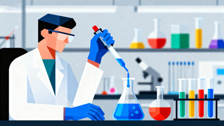 科学家在实验室进行化学实验