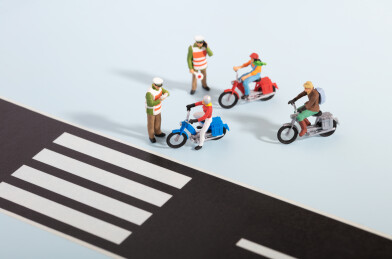 微缩创意道路安全宣讲电动车新规