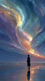 奇幻天空下的凝视