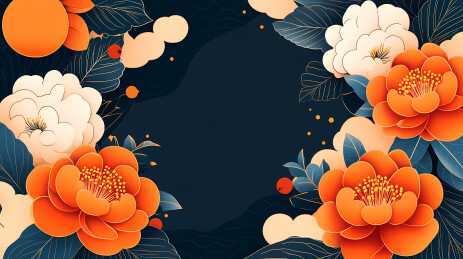 精致中国风花卉背景
