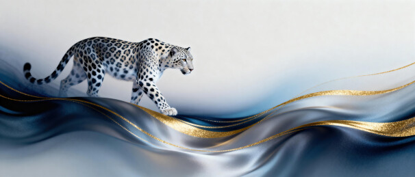 豹纹丝绸流体背景
