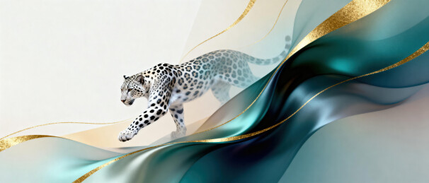 豹纹丝绸流体背景