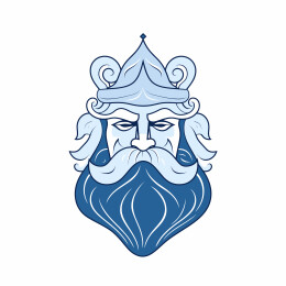 古老充满力量的海神肖像
