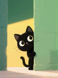 萌系黑猫