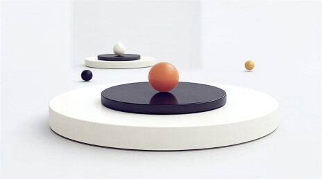 简约几何物体展示场景