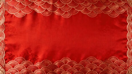 红色织锦边框背景